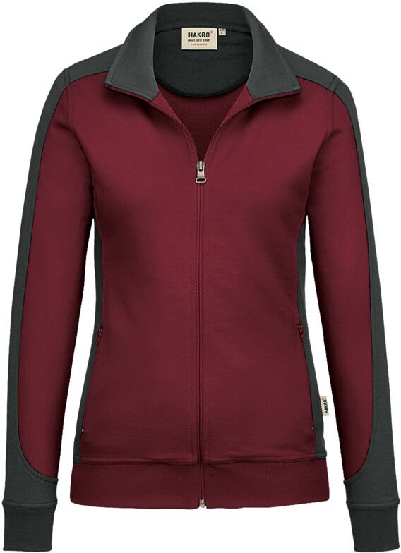 Damen-Sweatjacke Contrast Performance - 50% Baumwolle, 50% Polyester, 300 g/m²