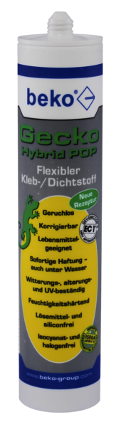 FoodLine Gecko Hybrid Kleb-/Dichtstoff - 310 ml, grau