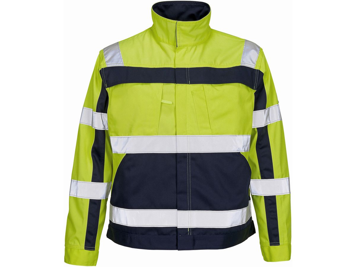 Cameta Jacke gelb-marine Grösse XL - Fluoreszierend, 65% Polyester/35% Baumw.