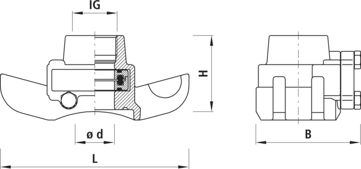Universal-Anbohr-Sperrschelle HAWLE,PN16 - für Wasser