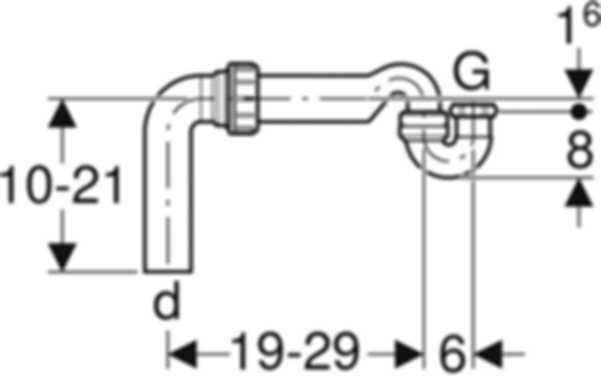 Geberit Ablaufventil Messing - hochglanz-verchromt