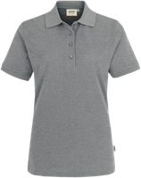 Damen-Poloshirt Perf. 2XL grau meliert - 50% Baumwolle, 50% Polyester, 200 g/m²