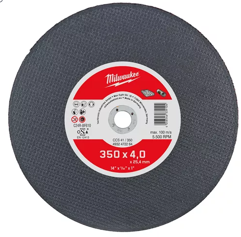 Trennscheibe 350 x 25.4 x 4 mm - Milwaukee CCS41 für Duktil-Guss, Stein