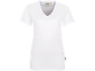 Damen-V-Shirt Classic Gr. L, weiss - 100% Baumwolle, 160 g/m²
