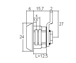 Schraubzylinder Typ 9037 UTZ - inkl. 2 Schlüssel