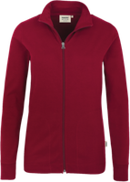 Damen-Interlockjacke Gr. 2XL, weinrot - 100% Baumwolle, 220 g/m²