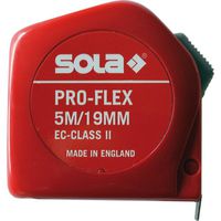 Rollmeter Sola Pro-Flex 5m - EG II, B 19mm, mit Gürtelclip