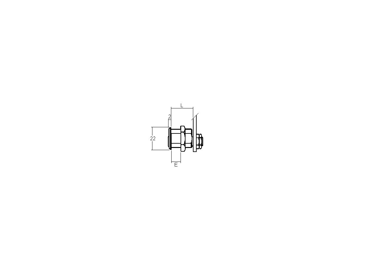 Schraubzylinder Typ 5225-F/R738 - inkl. 2 Schlüssel