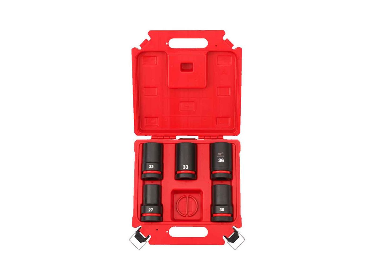 Schlagnuss Shockwave SET 1" 5-tlg. - Milwaukee, Lang