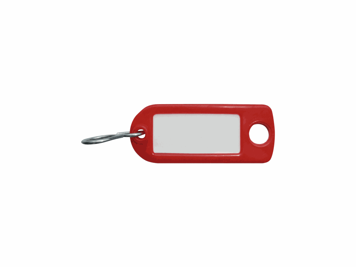 Schlüssel-Etikette rot