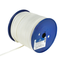 PES-Seil Normalgefl. 6mm/100m weiss - Spule à 100m, Belastbarkeit bis 140 kg.