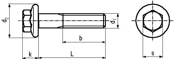Sechskantschrauben mit Flansch vzb 8 - DIN 6921