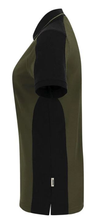 Poloshirt Mikralinar Contrast Gr. S - olive/schwarz