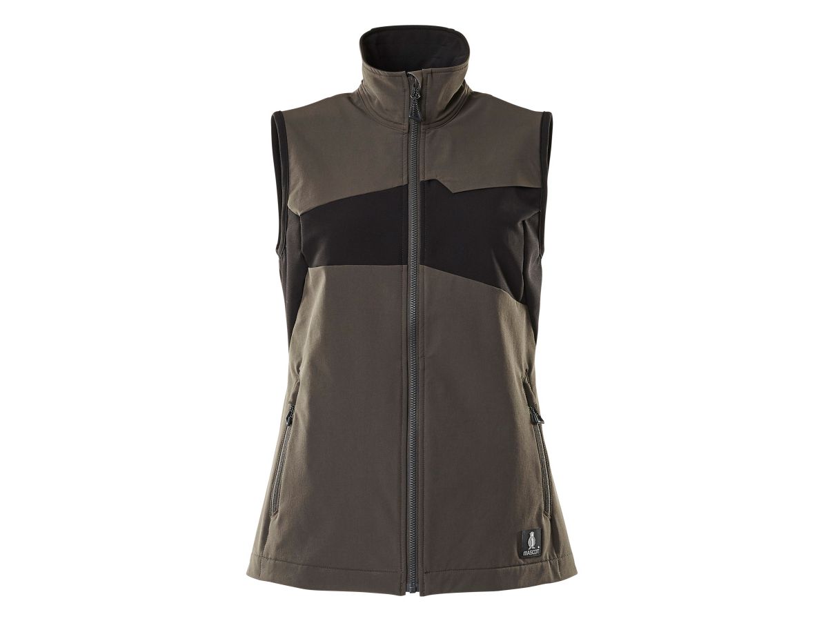 Weste Damen-Passform, Gr. L - dunkelanth/schwarz, 88% PES / 12% EOL