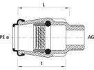 Steckfitting Hawle mit Aussengewinde - reduziert
