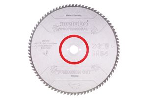 Kreissägeblatt METABO 315x30 Z84 WZ5°neg - PrecisionCut Wood-Professional