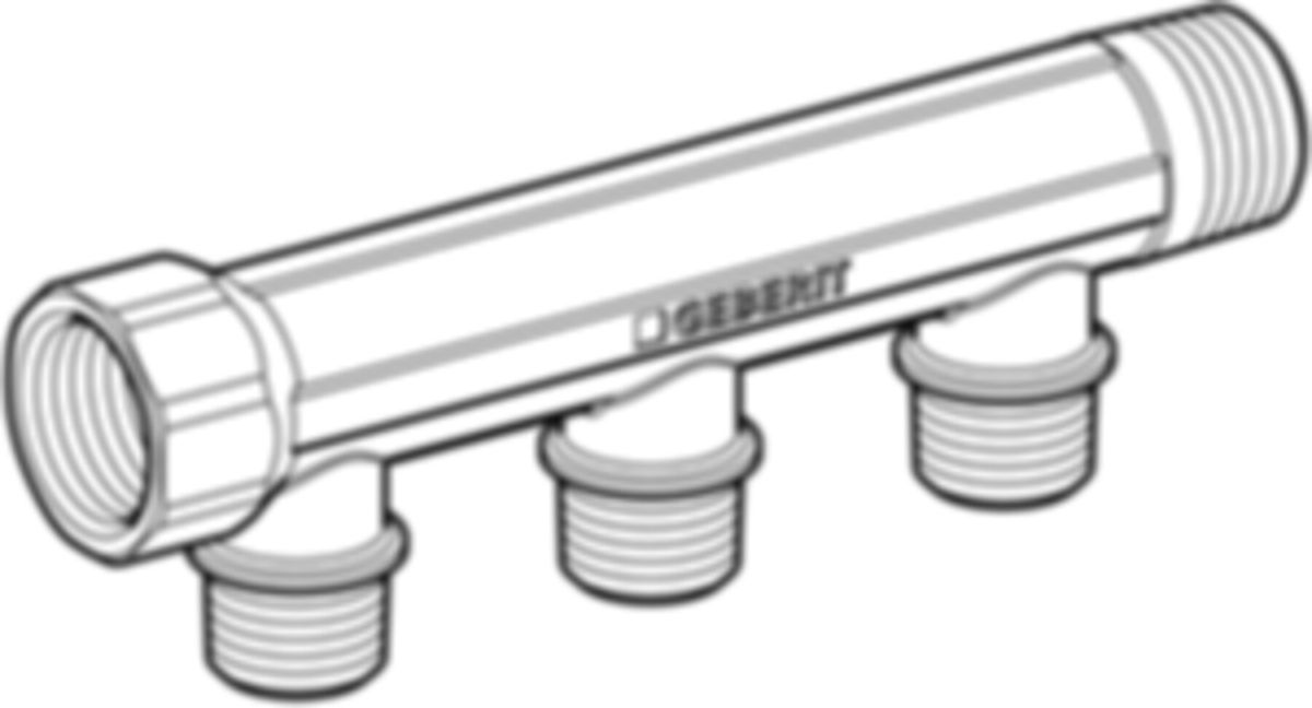 Verteiler mit Gewindeanschluss - GEBERIT FlowFit