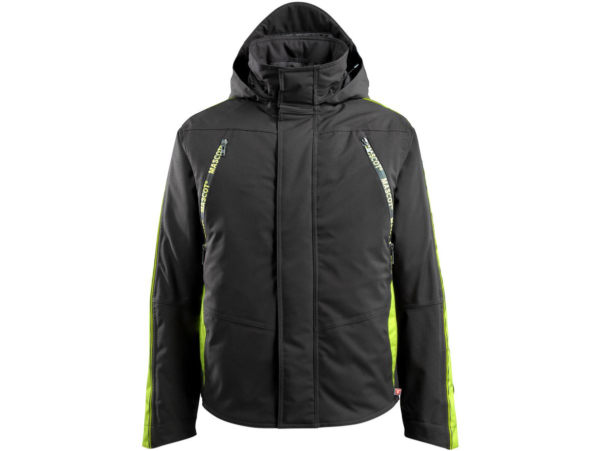 Tolosa Pilotjacke schwarz/his-vis gelb - Grösse M, 100% Polyester, 250 g/m²