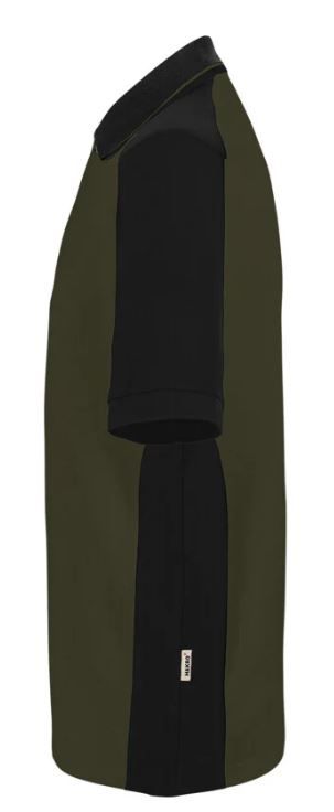Hakro Poloshirt Contrast Mikralinar Gr.L - olive/schwarz