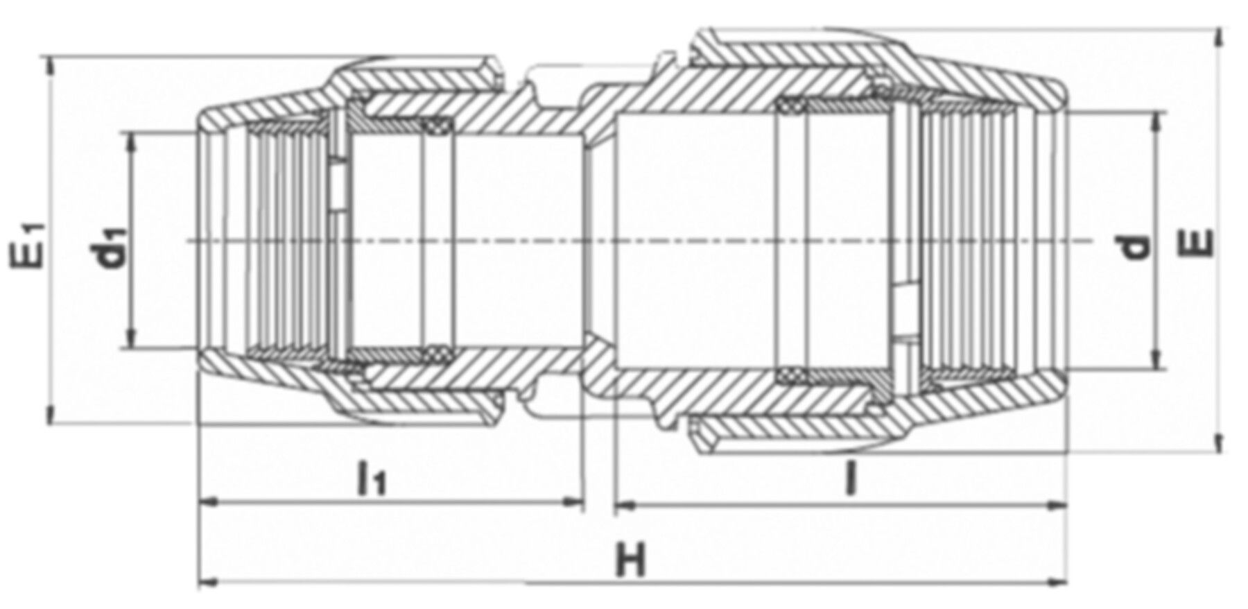Plasson Kupplung reduziert - Typ 7110