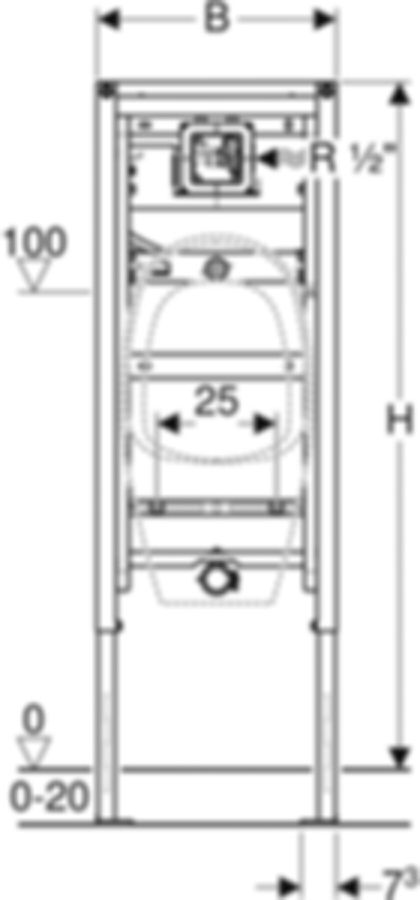 Duofix Urinal-Element, Standard 1" - Typ 144