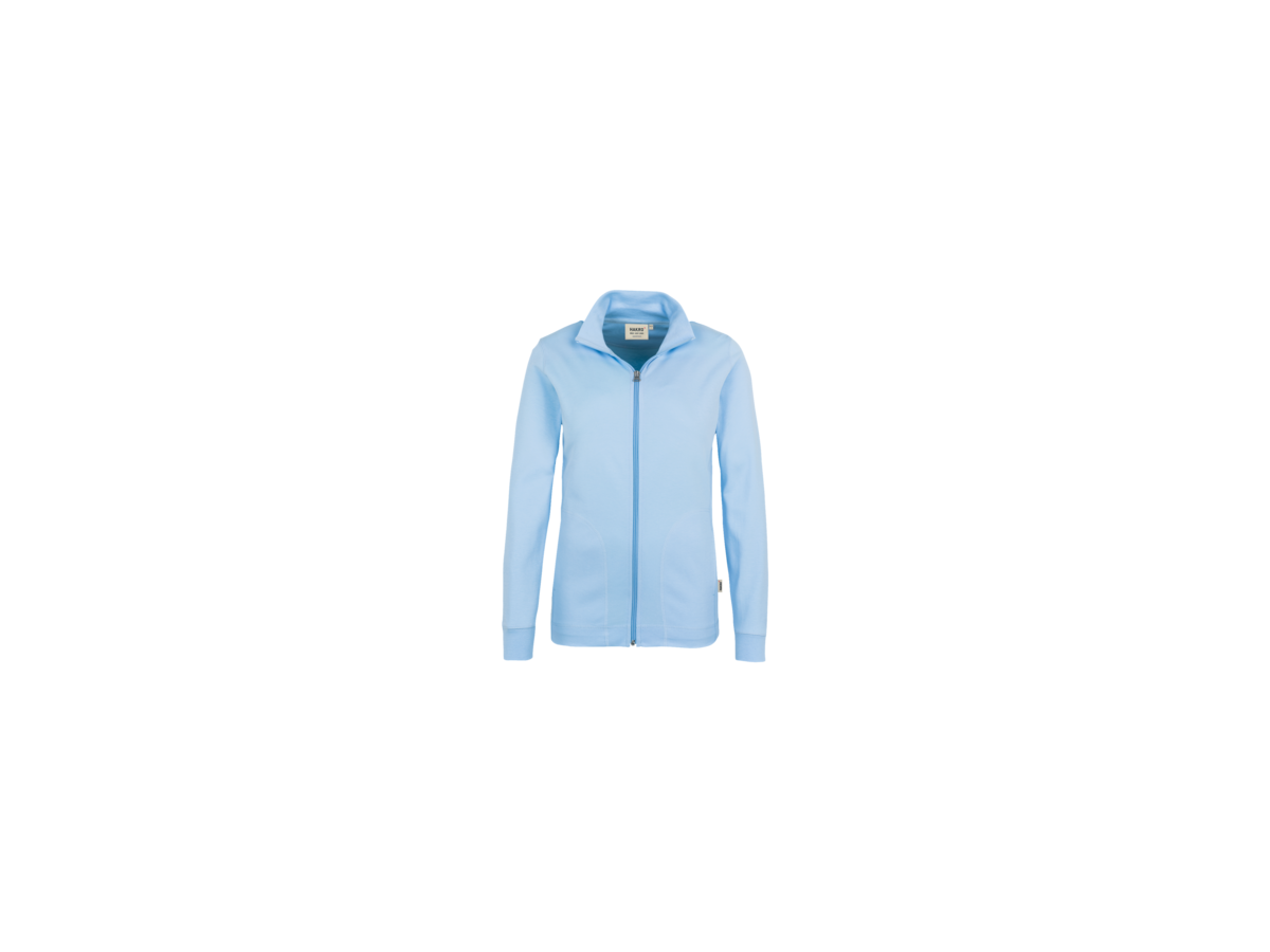 Damen-Interlockjacke Gr. XS, eisblau - 100% Baumwolle, 220 g/m²