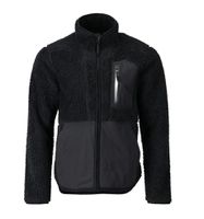 Faserpelz Jacke Reissverschluss, Gr. 2XL - schwarz, 80% Rec. Poly., 20% Poly.