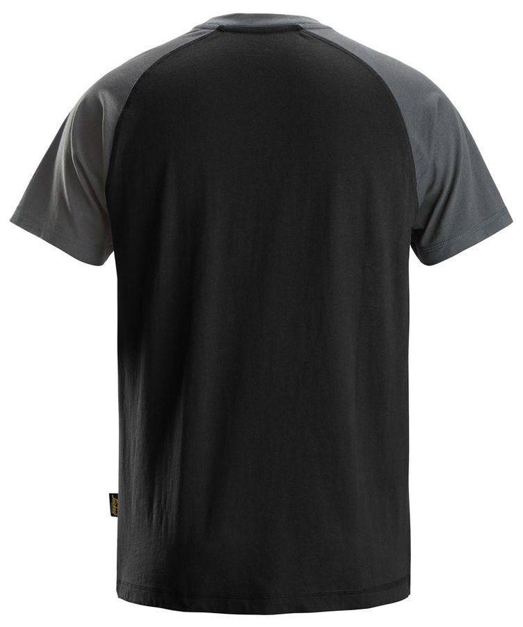T-Shirt zweifarbig, schwarz/grau - Snickers