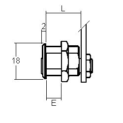 Schraubzylinder Typ 7047/RD0030 - inkl. 2 Schlüssel