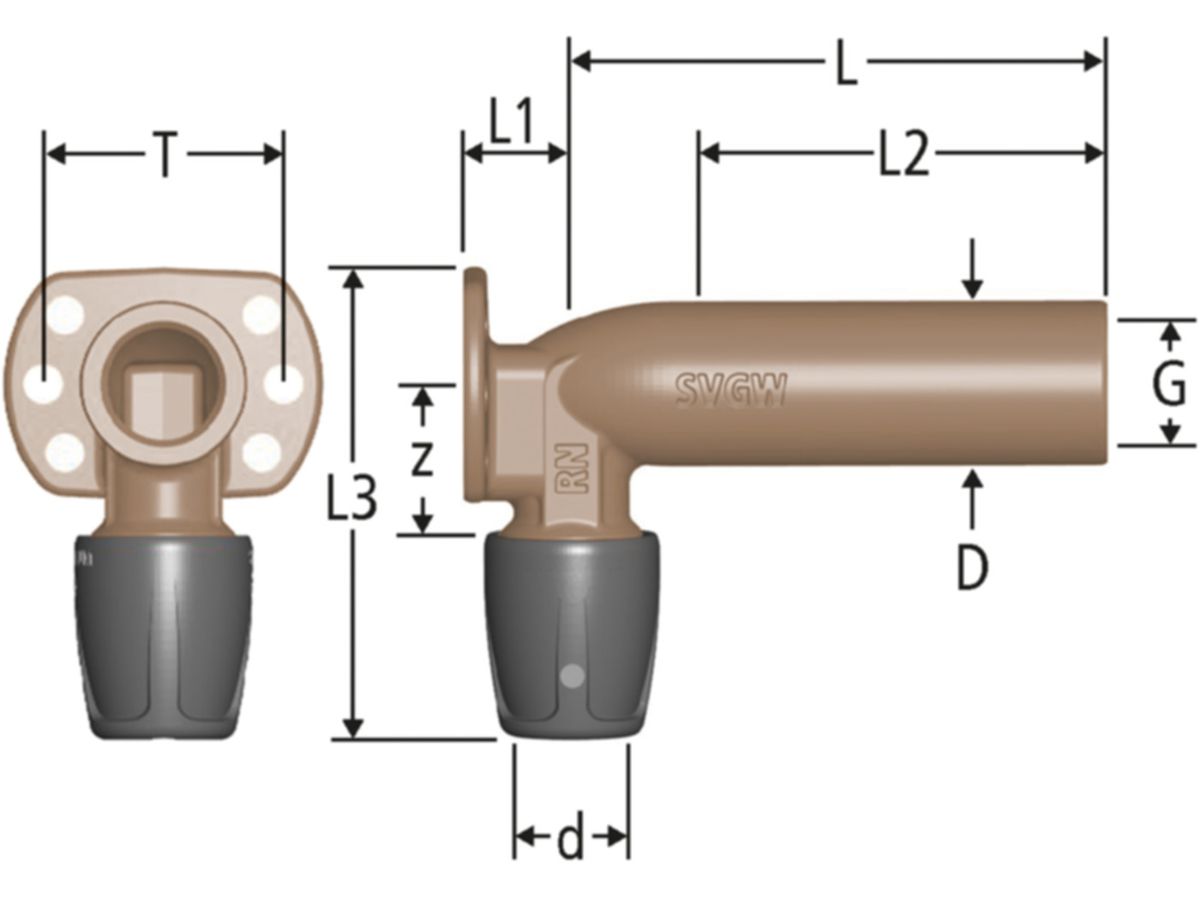 Optiflex prOfix Anschlusswinkel lang