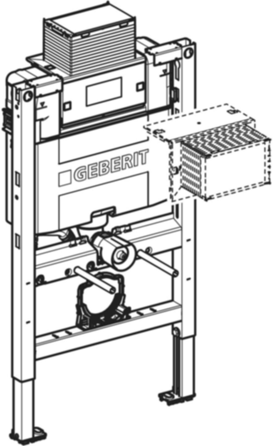 Geberit Duofix-Wand-WC-Element Omega - Typ 82, Betätigung von oben/vorne