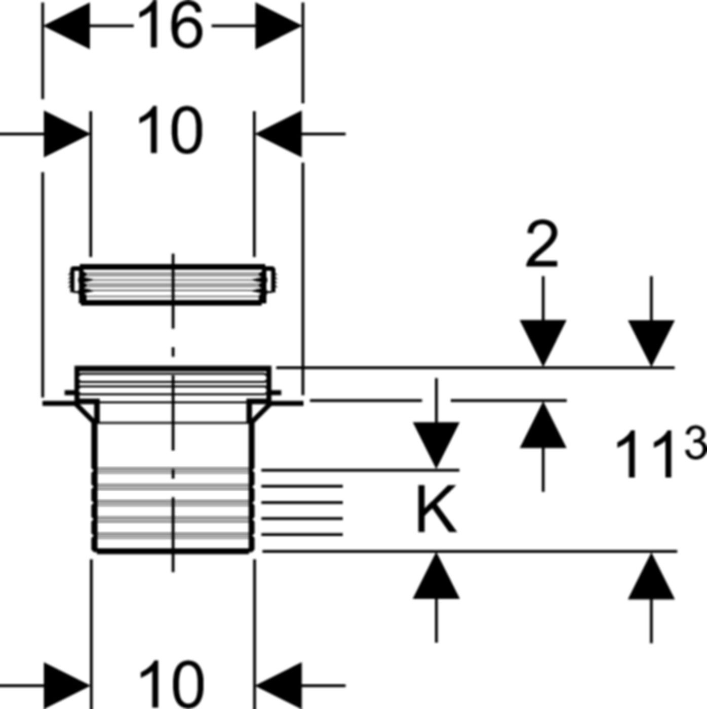 Geberit Verlängerungsaufsatz - für Bodenablauf CASA