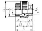 Üg Verschr IG PVC-U/EPDM PN16 d40-11/4 - Metrisch