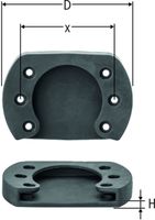 Optiflex prOfix Schalldämmelement - zu Anschlusswinkel mit Wandflansch