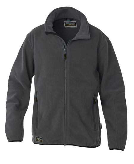 Fleece-Jacke Gr. mit Einfassband am - Kragen, Saum und Ärmel