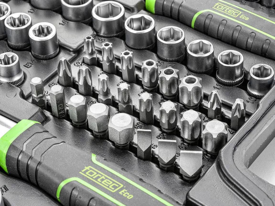 Steckschlüsselsatz ECO FORTEC - 1/4" + 3/8" + 1/2", 171-tlg.