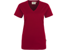 Damen-V-Shirt Classic Gr. 2XL, weinrot - 100% Baumwolle, 160 g/m²