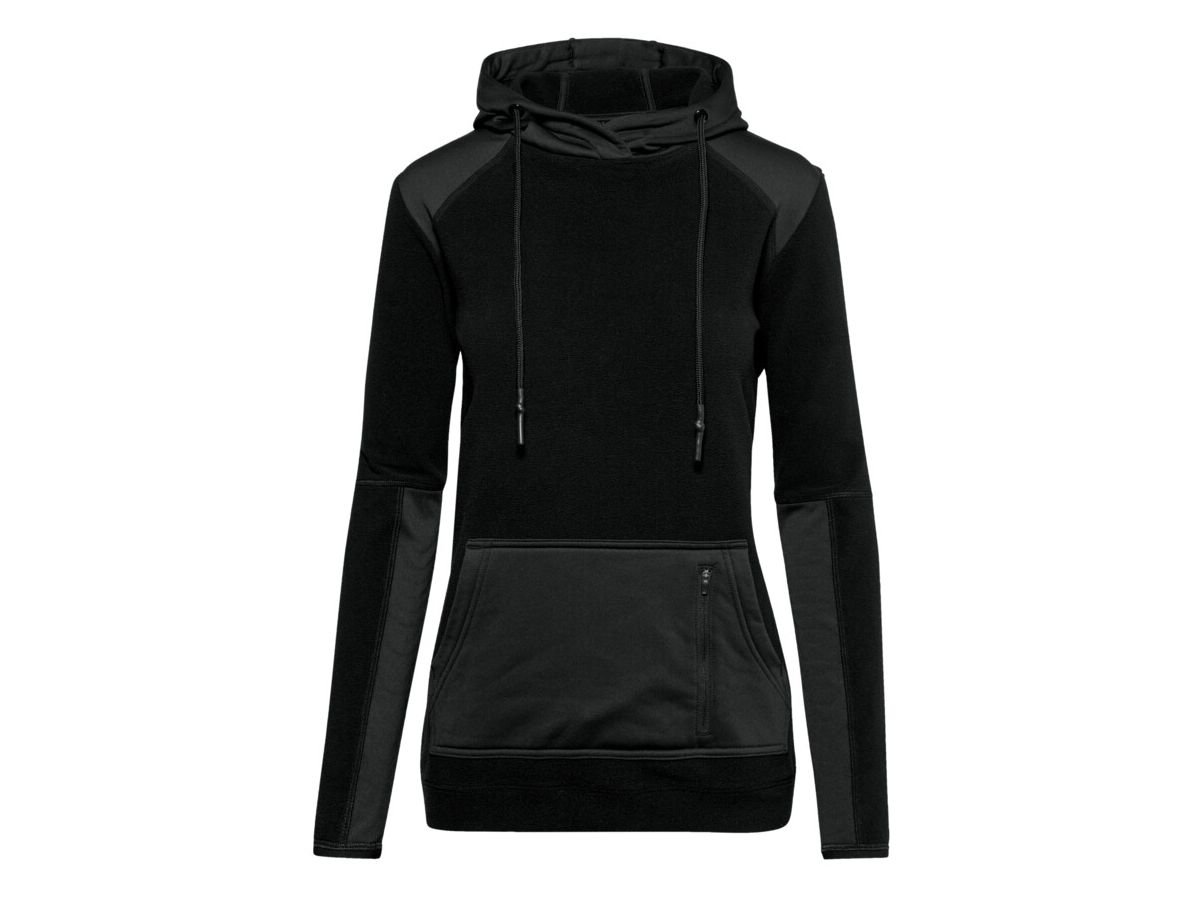 Damen Kapuzen-Stretchfleece Morris - Gr. XS, schwarz