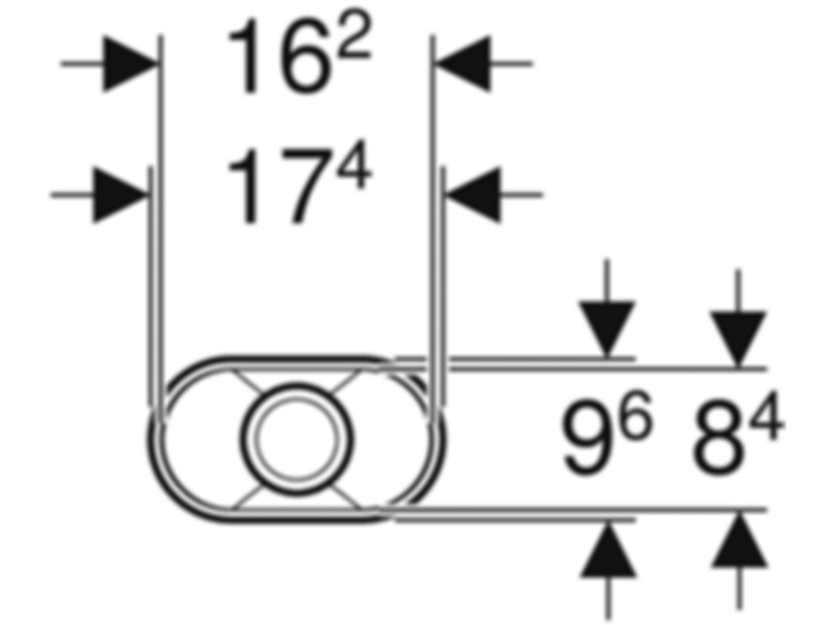 Geberit Trichter Oval 56 - mit integriertem Siphon