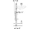 Geberit Duofix Element für Wascht.82-98 - Standarmatur, mit zwei Wasserzählerstr.