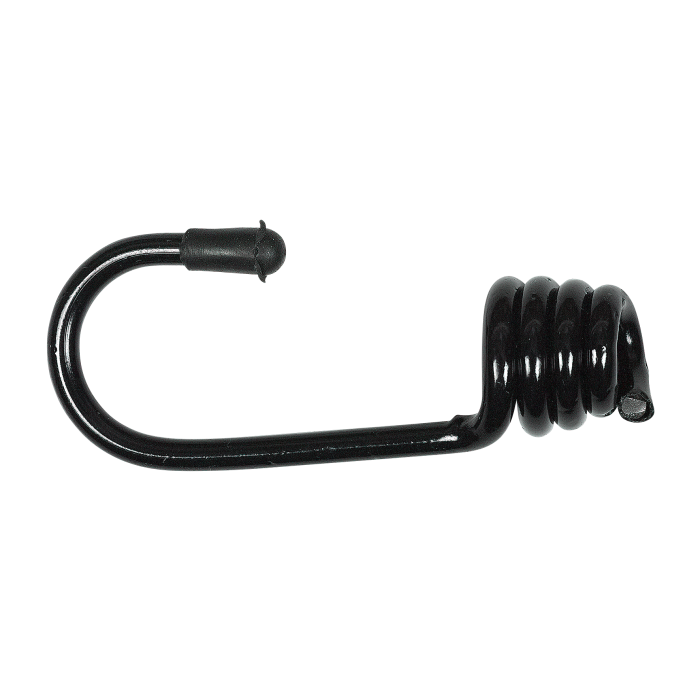 Spiralhaken MEISTER schwarz - Stahl kunststoffummantelt