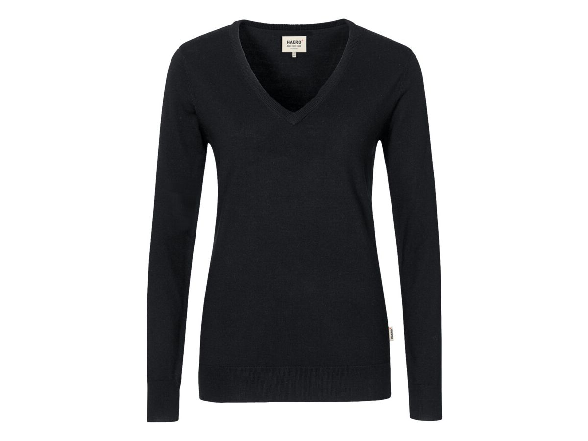 Women V-Pullover Merino-Wool - 315 dark-grey-melange