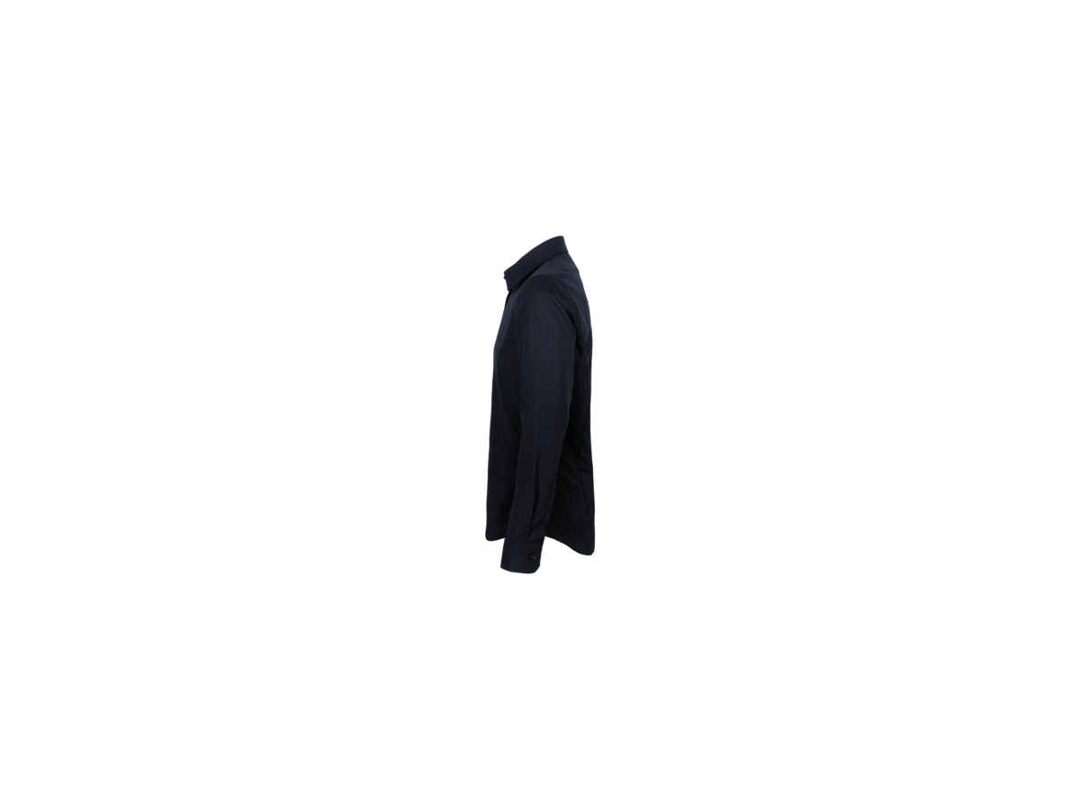 Hemd 1/1-Arm Business Tail. XL schwarz - 100% Baumwolle