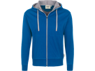 Kapuzenjacke Bonded S royalblau/silber - 55% Polyester, 45% Baumwolle, 340 g/m²