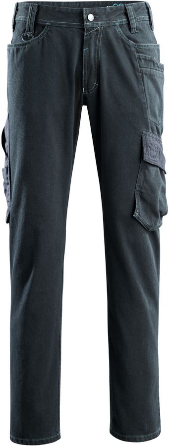 MASCOT Navia Jeans, dunkelblauer - Denim, mit Schenkeltaschen, 75%CO/25%PA