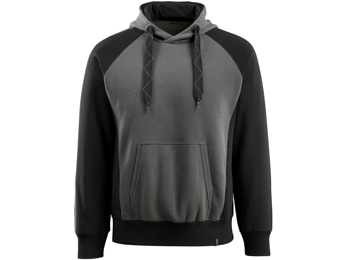 Regensburg Kapuzensweatshirt Gr. S - dunkelanth./schw. 60% CO/40% PU 340 g/m2