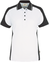 Damen-Polosh. Co. Perf. 2XL weiss/anth. - 50% Baumwolle, 50% Polyester, 200 g/m²