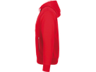 Kapuzenjacke Bonded Gr. L, rot/silber - 55% Polyester, 45% Baumwolle