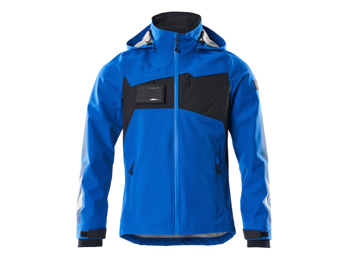 Hard Shell Jacke Gr. S - azurblau/schwarzblau, wasserdicht