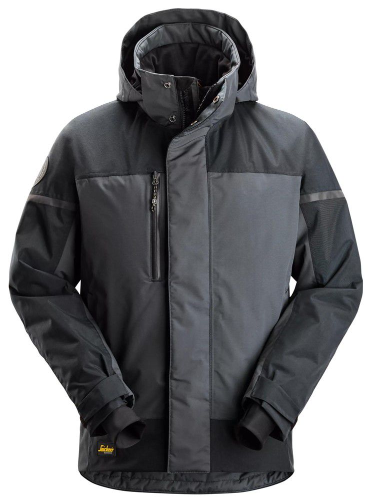 Winterjacke AllroundWork - Snickers, grau/grau, wasserdicht